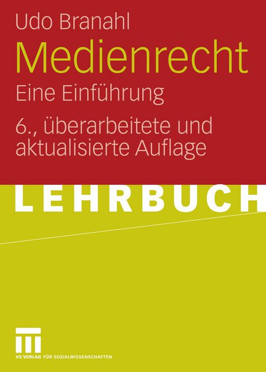 Produktbild: Medienrecht