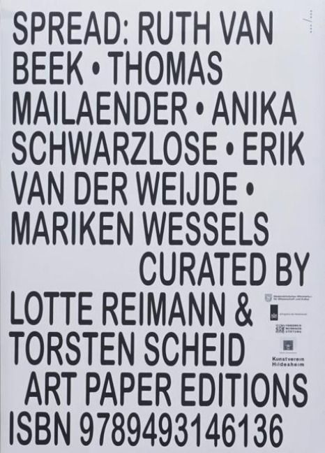 Produktbild: Spread: Ruth van Beek, Thomas Mailaender, Anika Schwarzlose, Erik van der Weijde, Mariken Wessels