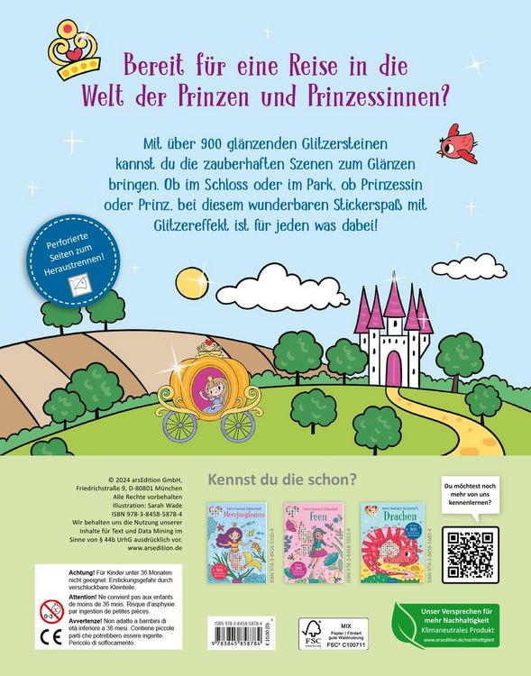 Produktbild: Mein Diamant-Stickerheft &ndash; Prinzessinnen