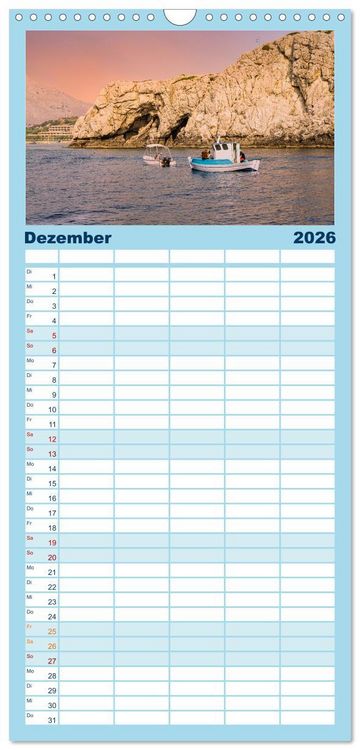 Produktbild: Familienplaner 2026 - Rhodos - eine Insel zum Verlieben mit 5 Spalten (Wandkalender, 21 x 45 cm) CALVENDO