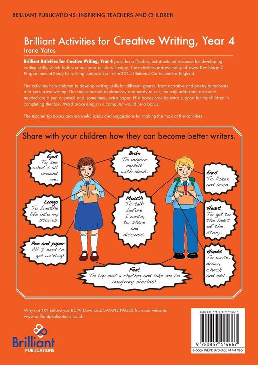 Produktbild: Brilliant Activities for Creative Writing, Year 4-Activities for Developing Writing Composition Skills