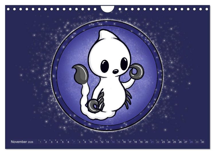 Produktbild: Geister Sternzeichen (Wandkalender 2026 DIN A4 quer), CALVENDO Monatskalender