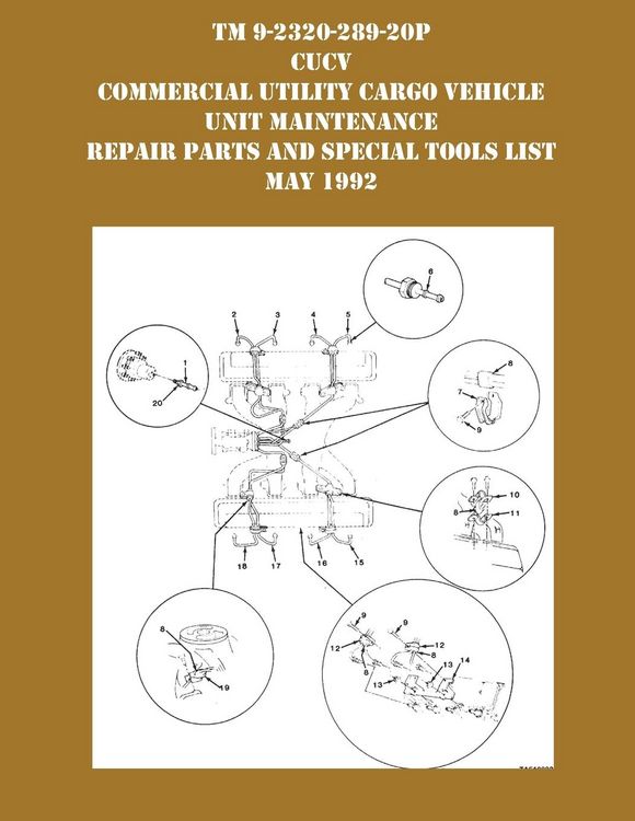 Produktbild: TM 9-230-289-20P CUCV Commercial Utility Cargo Vehicle Unit Maintenance Repair Parts and Special Tools List May 1992