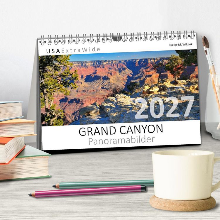 Produktbild: GRAND CANYON Panoramabilder (Tischkalender 2027 DIN A5 quer), CALVENDO Monatskalender