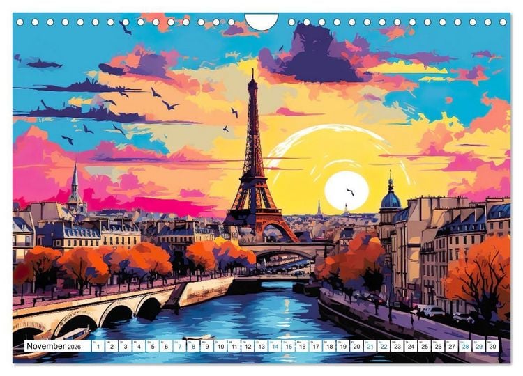 Produktbild: Eiffelturm: Kreativ anders (Wandkalender 2026 DIN A4 quer), CALVENDO Monatskalender