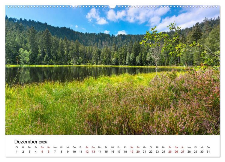 Produktbild: Schwarzwald, Seen und Hochmoore (hochwertiger Premium Wandkalender 2026 DIN A2 quer), Kunstdruck in Hochglanz