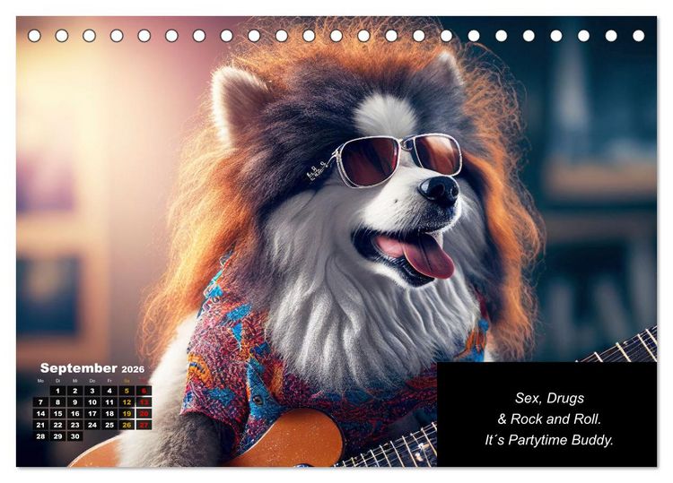 Produktbild: Der tierisch lustige Husky Kalender (Tischkalender 2026 DIN A5 quer), CALVENDO Monatskalender