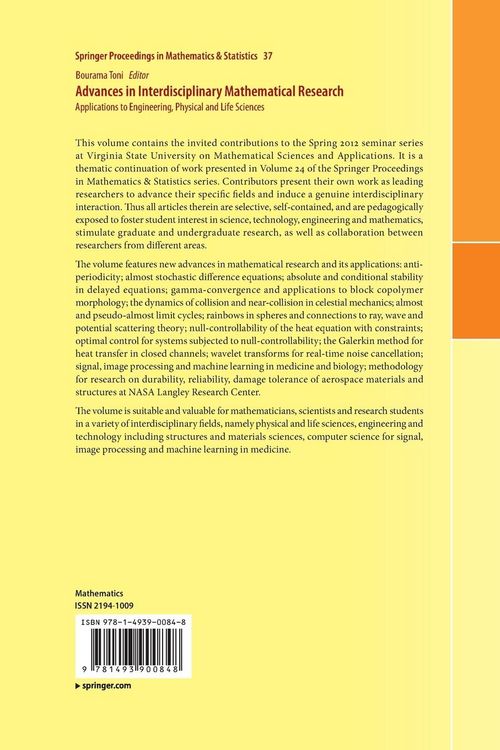 Produktbild: Advances in Interdisciplinary Mathematical Research