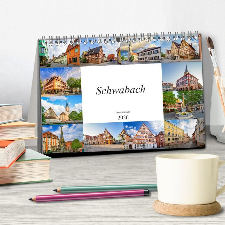 Produktbild: Schwabach Impressionen (Tischkalender 2026 DIN A5 quer), CALVENDO Monatskalender