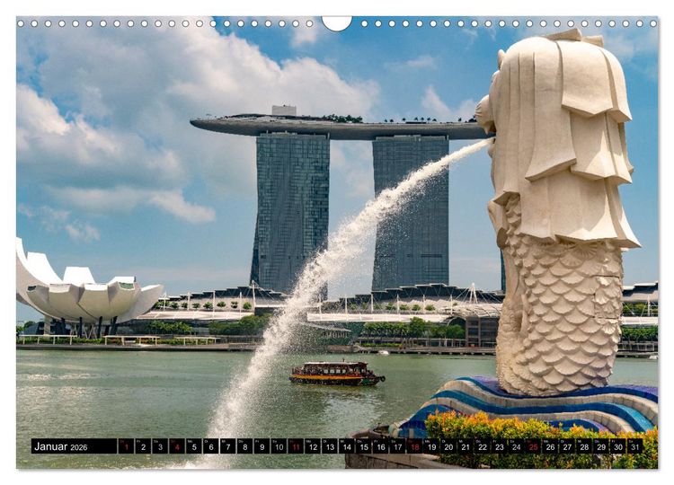 Produktbild: Asien - Singapur (Wandkalender 2026 DIN A3 quer), CALVENDO Monatskalender