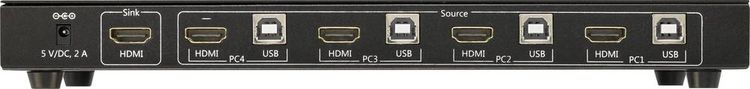 Produktbild: SpeaKa Professional 4 Port KVM-Umschalter HDMI USB 1920 x 1080 Pixel, 3840 x 2160 Pixel