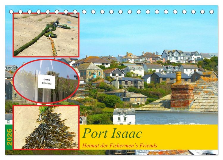 Produktbild: Port Isaac, Heimat der Fishermen`s Friends (Tischkalender 2026 DIN A5 quer), CALVENDO Monatskalender