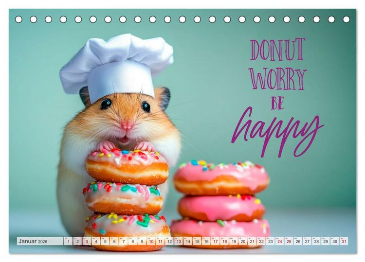 Produktbild: Hamsterhumor - Kleine Zuckerschnute, aber oho (Tischkalender 2026 DIN A5 quer), CALVENDO Monatskalender