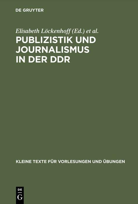 Produktbild: Publizistik und Journalismus in der DDR