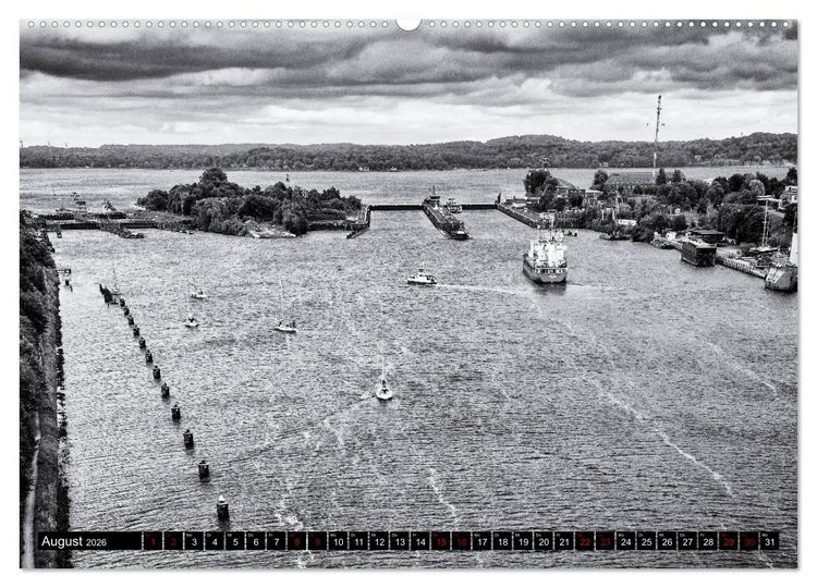 Produktbild: Ein Blick auf Kiel (hochwertiger Premium Wandkalender 2026 DIN A2 quer), Kunstdruck in Hochglanz