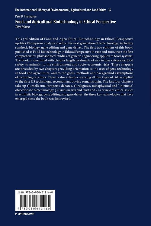 Produktbild: Food and Agricultural Biotechnology in Ethical Perspective