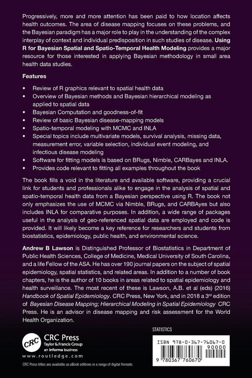 Produktbild: Using R for Bayesian Spatial and Spatio-Temporal Health Modeling