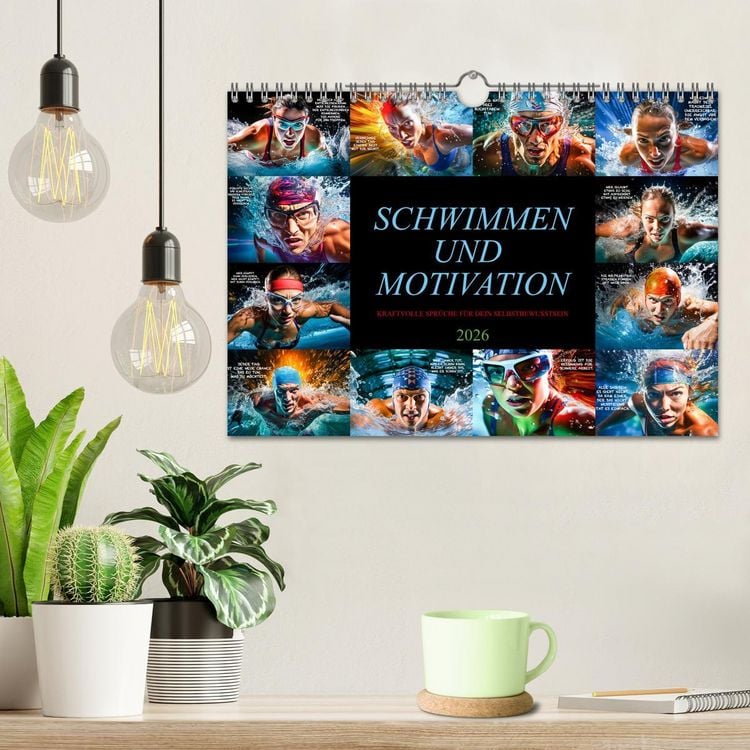 Produktbild: Schwimmen und Motivation (Wandkalender 2026 DIN A4 quer), CALVENDO Monatskalender