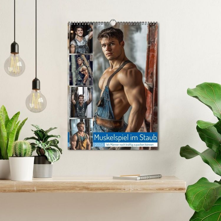 Produktbild: Muskelspiel im Staub (Wandkalender 2026 DIN A3 hoch), CALVENDO Monatskalender