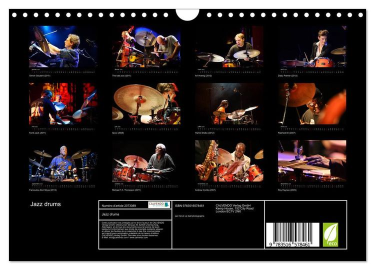 Produktbild: Jazz drums (Calendrier mural 2026 DIN A4 vertical), CALVENDO calendrier mensuel