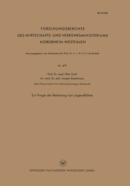 Produktbild: Zur Frage der Belastung von Jugendlichen