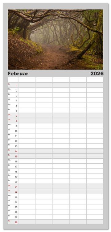 Produktbild: Familienplaner 2026 - Die stille Magie der Insel Teneriffa mit 5 Spalten (Wandkalender, 21 x 45 cm) CALVENDO