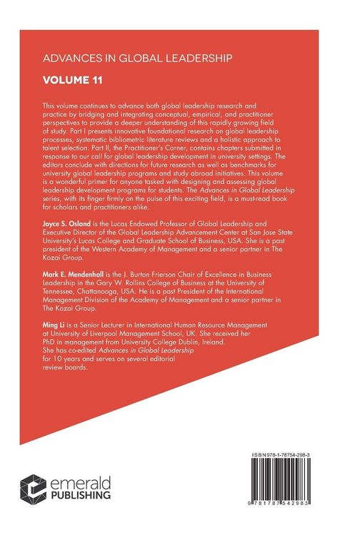 Produktbild: Advances in Global Leadership