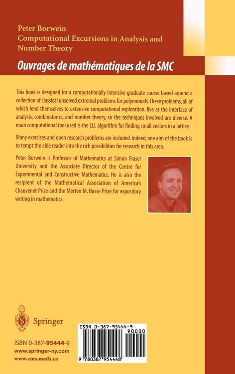 Produktbild: Computational Excursions in Analysis and Number Theory