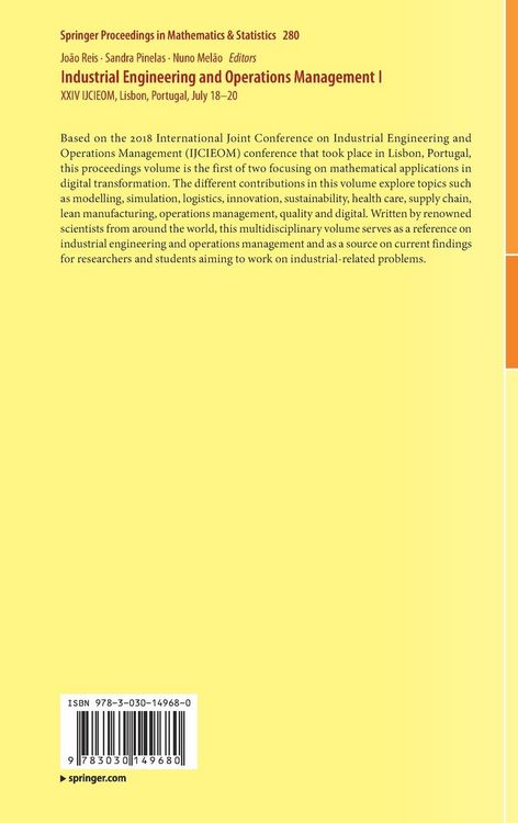 Produktbild: Industrial Engineering and Operations Management I