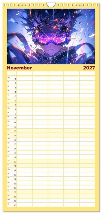 Produktbild: Familienplaner 2027 - Der Jungen-Kalender mit 5 Spalten (Wandkalender, 21 x 45 cm) CALVENDO