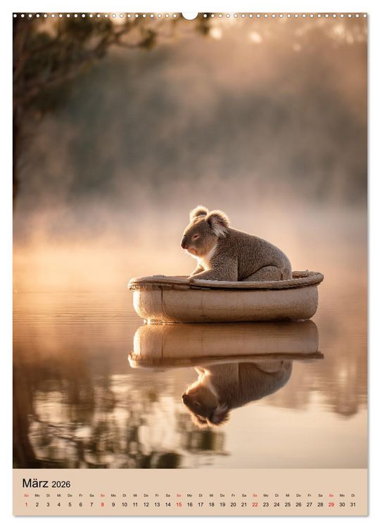 Produktbild: Workaholic - Mach mal Pause und chill wie ein Koala (hochwertiger Premium Wandkalender 2026 DIN A2 hoch), Kunstdruck in Hochglanz