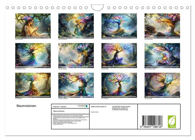 Produktbild: Baumvisionen (Wandkalender 2026 DIN A4 quer), CALVENDO Monatskalender