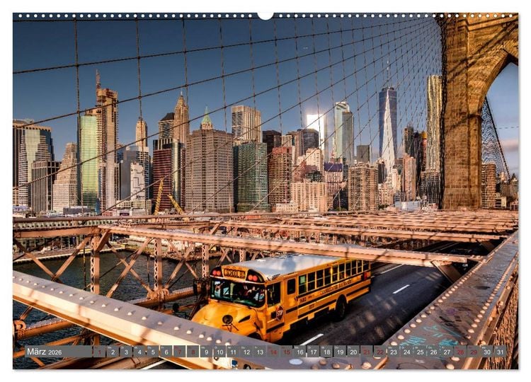 Produktbild: New York City Vibes (hochwertiger Premium Wandkalender 2026 DIN A2 quer), Kunstdruck in Hochglanz