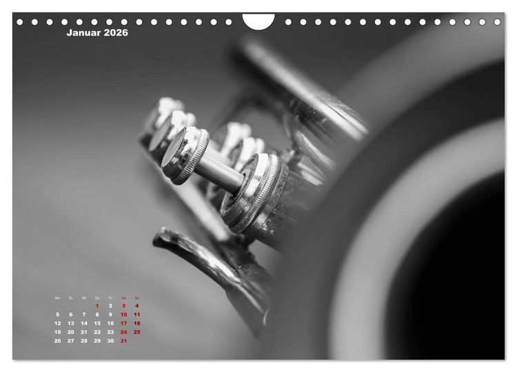 Produktbild: Trompete - Close up (Wandkalender 2026 DIN A4 quer), CALVENDO Monatskalender