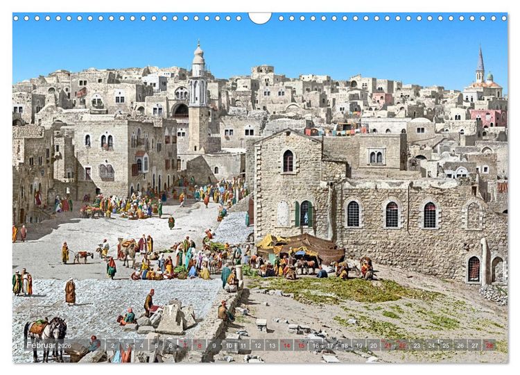 Produktbild: Heiliges Land um das Jahr 1900 - Fotos neu restauriert und koloriert (Wandkalender 2026 DIN A3 quer), CALVENDO Monatskalender