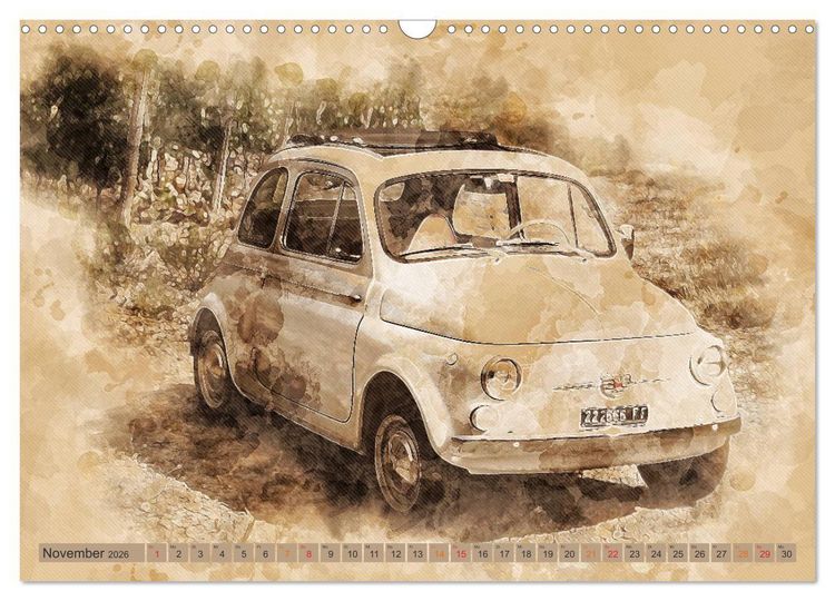Produktbild: Kult-Autos, Nuova 500 (Wandkalender 2026 DIN A3 quer), CALVENDO Monatskalender