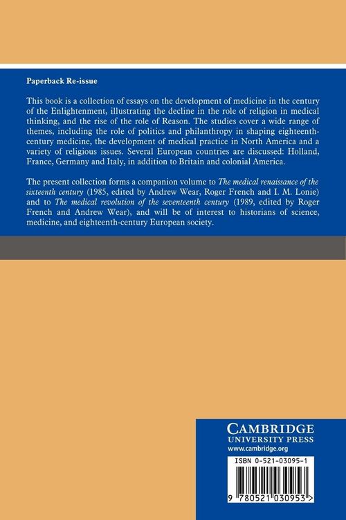 Produktbild: The Medical Enlightenment of the Eighteenth Century