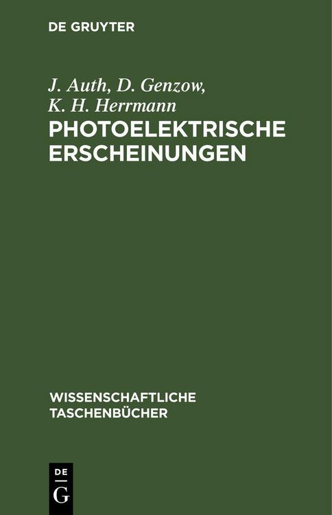 Produktbild: Photoelektrische Erscheinungen