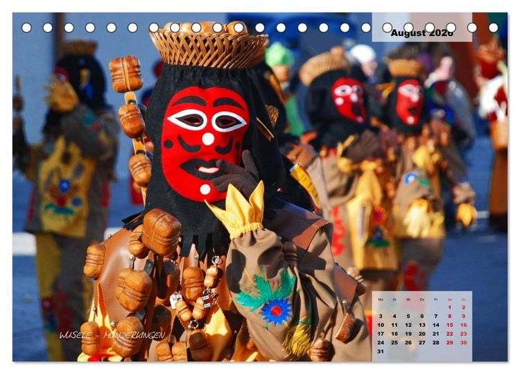 Produktbild: Schw&auml;bisch alemannische Fasnet (Tischkalender 2026 DIN A5 quer), CALVENDO Monatskalender