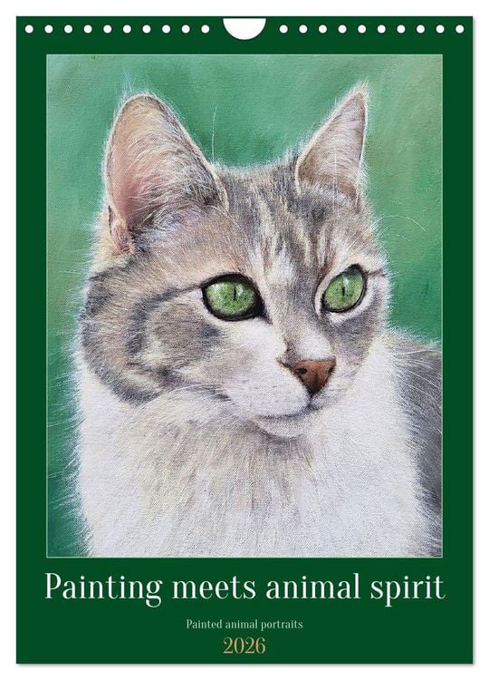 Produktbild: Painting meets animal spirit - Painted animal portraits (Wall Calendar 2026 DIN A4 portrait), CALVENDO 12 Month Wall Calendar