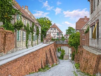 Produktbild: CALVENDO Puzzle Tangerm&uuml;nde - Stra&szlig;e nach der Wasserpforte (Rossfurth) um 1915 | 1000 Teile Lege-Gr&ouml;&szlig;e 64x48cm Foto-Puzzle f&uuml;r gl&uuml;ckliche Stunden