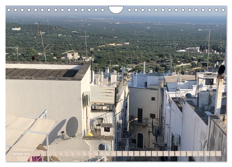 Produktbild: Ostuni - Apuliens wei&szlig;e Stadt (Wandkalender 2026 DIN A4 quer), CALVENDO Monatskalender