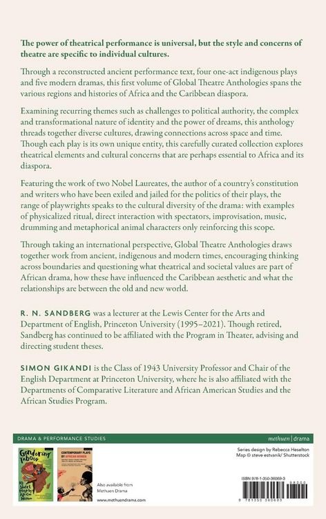 Produktbild: Global Theatre Anthologies: Ancient, Indigenous and Modern Plays from Africa and the Diaspora