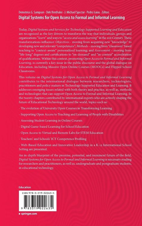 Produktbild: Digital Systems for Open Access to Formal and Informal Learning