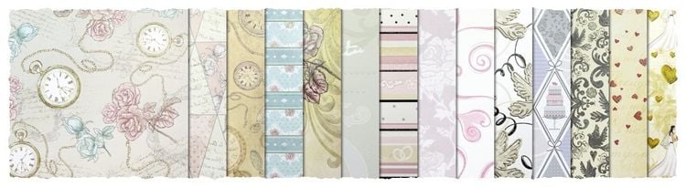 Produktbild: URSUS Spezialpapiere Design Paper Pack Glitter Nostalgia, 30 Blatt