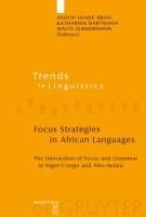 Produktbild: Focus Strategies in African Languages