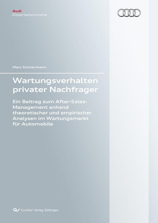 Produktbild: Wartungsverhalten privater Nachfrager
