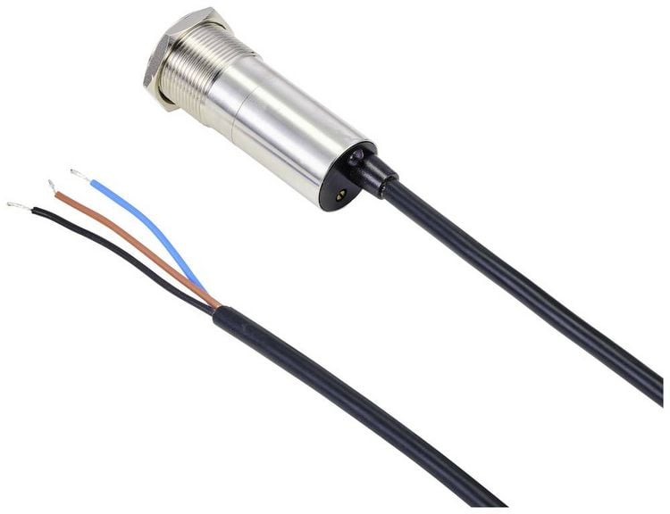 Produktbild: TRU COMPONENTS TC-10091072 ONPOW91-19D10BYSSNR6-24VDC Ber&uuml;hrungsloser Schalter 6 V, 24 V 300 mA 1 x Aus/(Ein) tastend Rot 1 St.