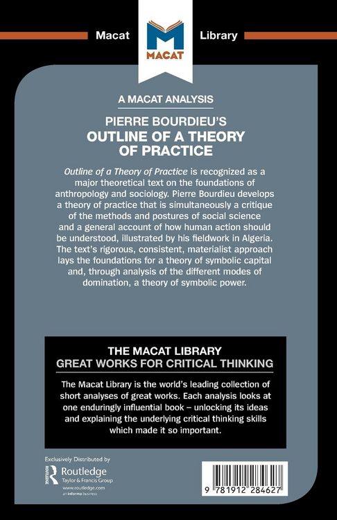 Produktbild: An Analysis of Pierre Bourdieu's Outline of a Theory of Practice