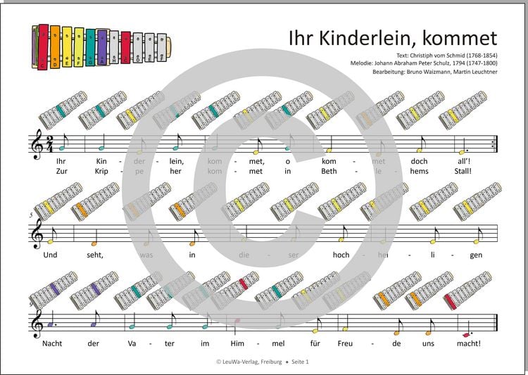 Produktbild: Einfacher!-Geht-Nicht: 24 Weihnachtslieder f&uuml;r das SONOR BWG Boomwhackers Glockenspiel mit CD